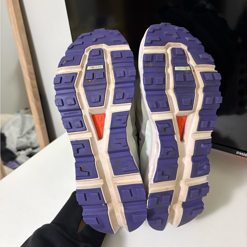 On Running Cloudnova Women's White & Purple Running Shoe - Picture 15 of 16